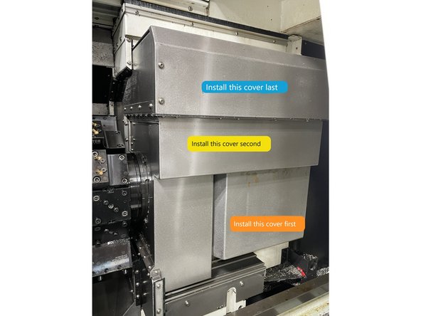 Install the lower cover first.