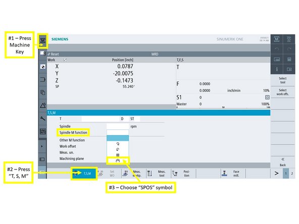 Enable spindle on MCP.