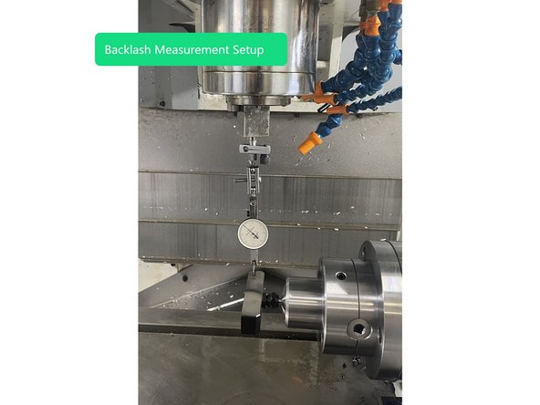 To measure the backlash of the 4th Axis move the Y axis and level the precision gauge block by measuring both ends and getting them as close to zero as possible.