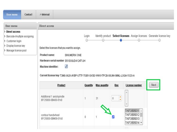 In some cases, a number greater than one is used for an option which can have several copies per CNC.