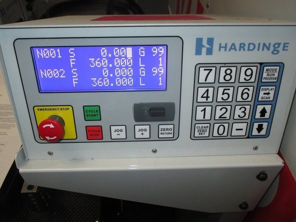 Verify you are in program mode by pressing the &quot;MODE RUN PROGRAM &quot; Key if required to access program mode. The readout should have 4 lines of text.