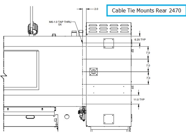 Cable Tie Mount Locations rear of 2470.
