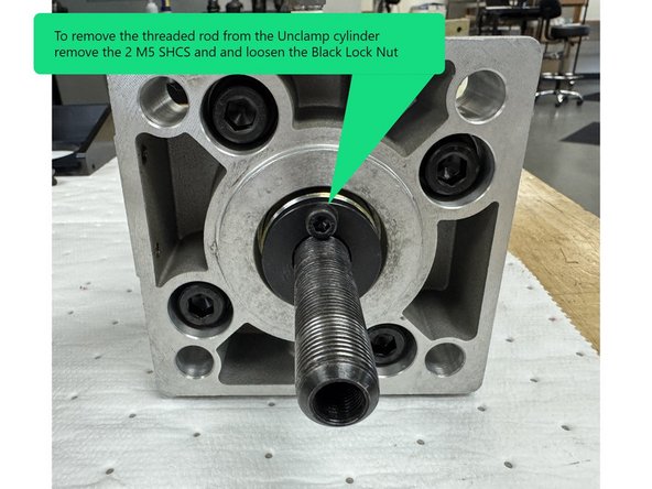 If replacing the threaded rod, continue through this step. If the threaded rod doesn't need to be replaced skip to the next step