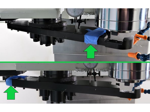 Mark the arm starting position with a piece of tape to keep track of where the arm started and which direction  to return the arm to the previous position when leveling. Multiple moves back and forth are needed to get the arm level.
