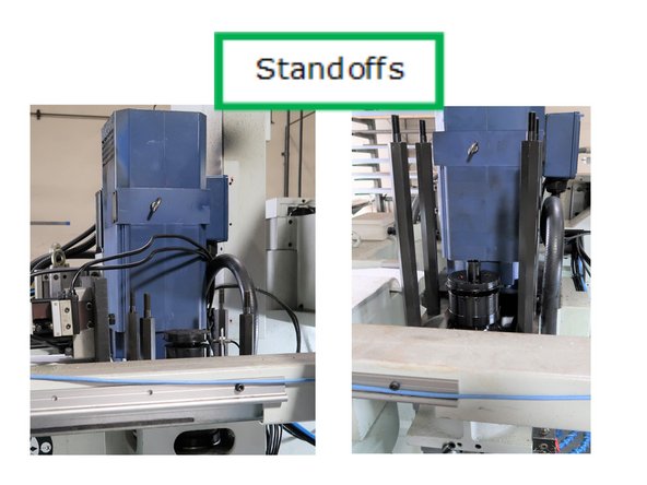 Replace short standoffs with the longer ones, short end down into casting.
