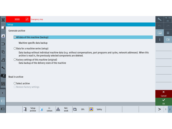 Put the machine in E-Stop