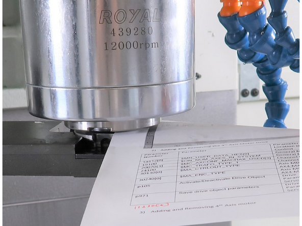 If the Z axis is re-referenced, confirm and reset the Z tool change height position before returning the machine to service.