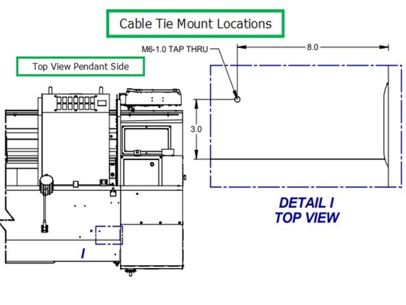 Cable Tie Location top of 2470.