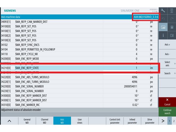 The Q-axis represents the degree of rotation of the turret.