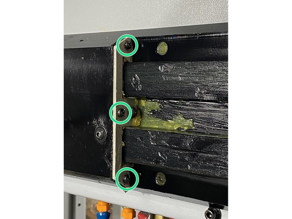 In order to expose the front switch, the EHW must be removed first, then the EHW arm can be removed.