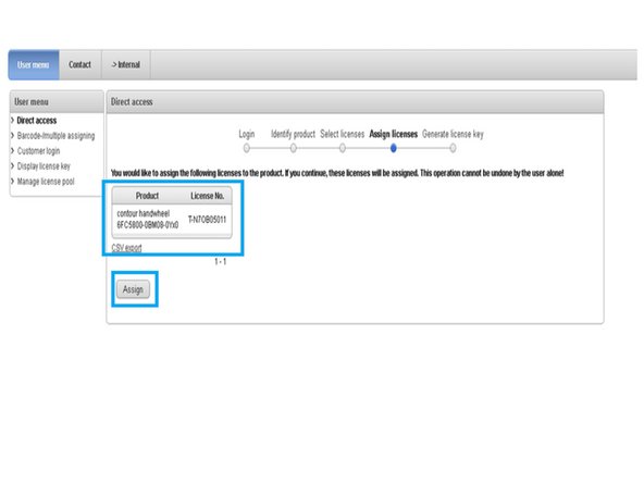 Highlight your number and check the box to request the license.