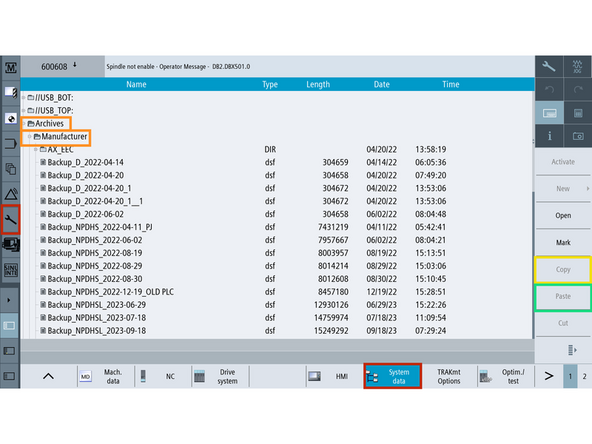 Once the archive is created, you can save a backup copy to USB.
