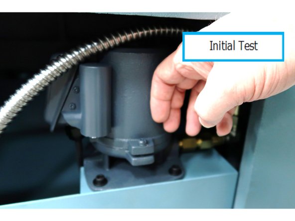 Test Operation - Turn Lathe On: