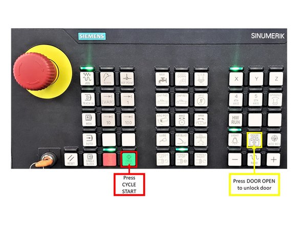 Press [CYCLE START] on the MCP to begin the tool load prompt.