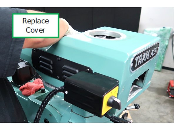 Replace the upper head cover. Replace the 6 M8 SHCS in the head cover just loose for now.