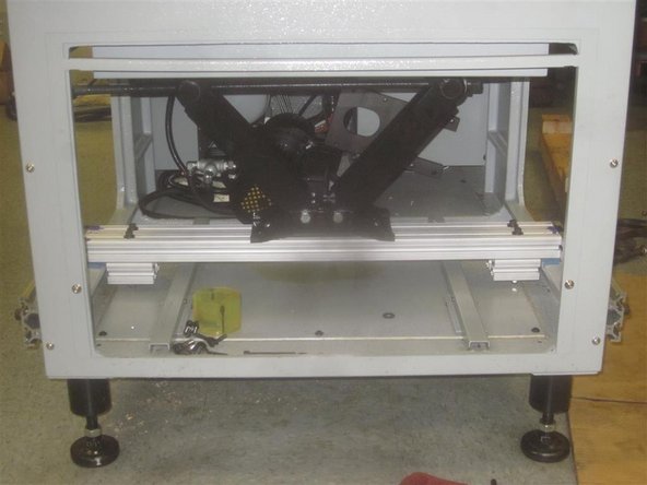 Note: The &quot;U&quot; supports are designed to rotate slightly as the bridge is lifted. When first set up, they should lean towards the front of the machine.