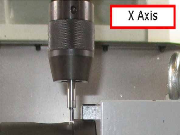 To find the X axis, touch an edge finder off the front of the face plate.