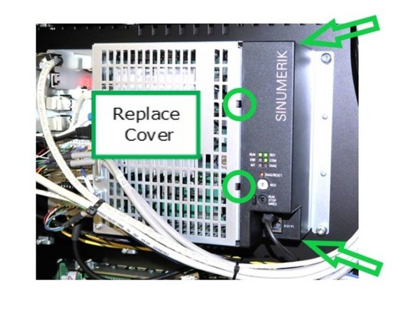 Carefully align the side, top, and bottom tabs, then push the cover in place.