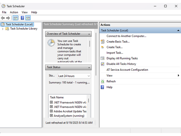 Press [Windows Key] → search for Task Scheduler → open the application.
