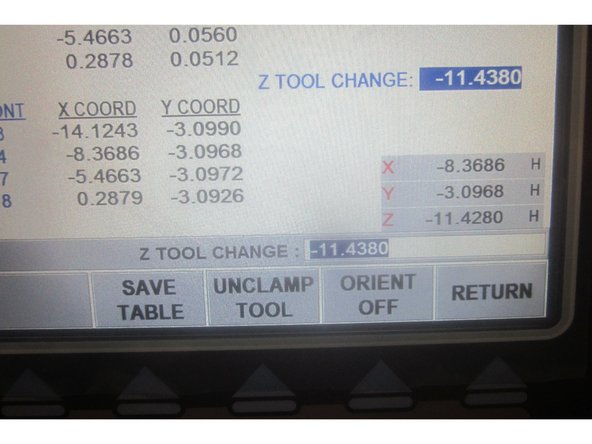 Go to service code 520. Press the &quot;ATC front&quot; key, then &quot;Go&quot; to bring the ATC forward. Press the &quot;Input table&quot; key.