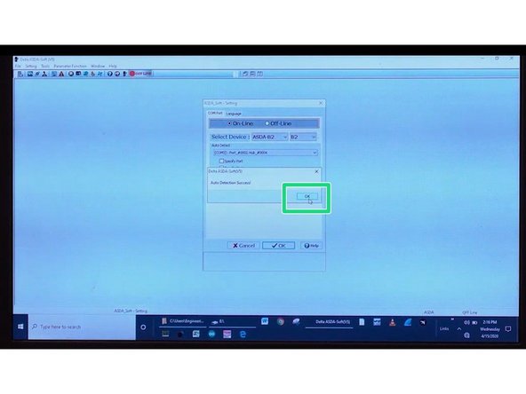 Prior to programming servo drives. Ensure ESTOP is activated. Power will be &quot;ON&quot; for the mill. After programming the drives, you will be able to HOME the machine and RUN the axis.