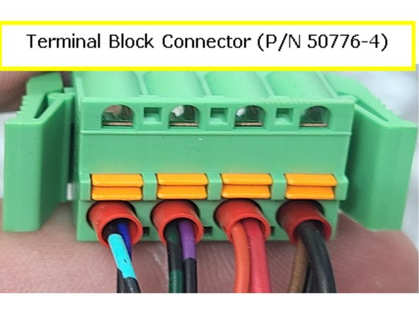 Remove the tape from the colored wires on the OMI-2T Probe Receiver cable.