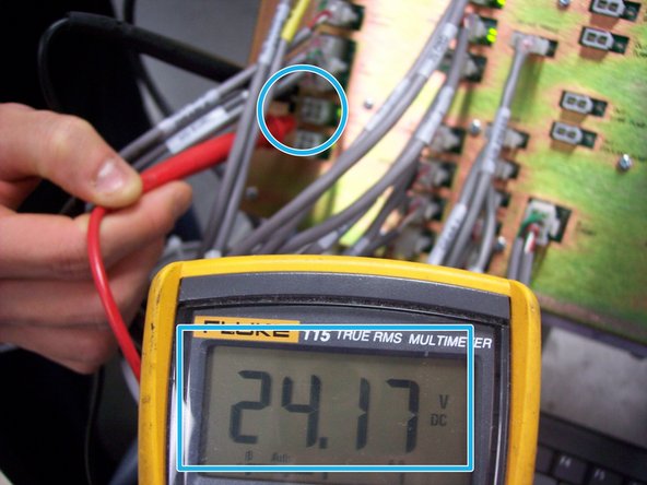 Locate the &quot;Out-Lights&quot; connector on the Computer Module, near lower left corner.