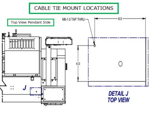 Cable Tie Location top of 1845.