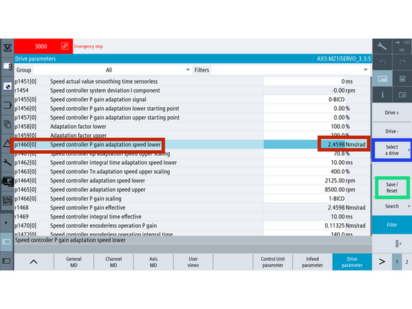 If the Autotune fails, proceed with this step to reduce the speed controller gain.