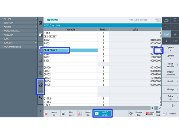 Set 34210[0] to [1]-&gt;[Input]