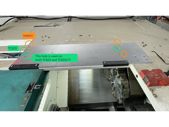 To drill the holes for the Yoke and Motor Mounting Brackets remove the top cable covers and circled button head screws as shown in photo 1.