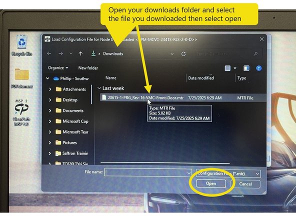 If the PC has been attached to the motor or the motor has been programed before the clear path software will start on the main screen.