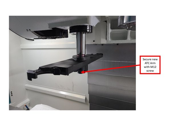 Use arm jog buttons to rotate shaft fully to tool change position.