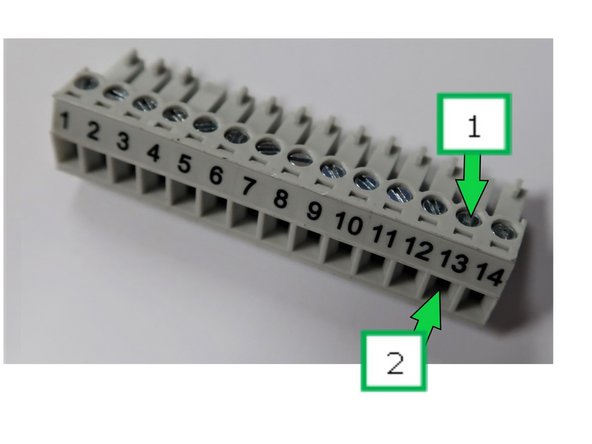Refer to the image for wire positions. Note: terminals X122 and X132 have a wire missing from position 13 (circled for clarity).