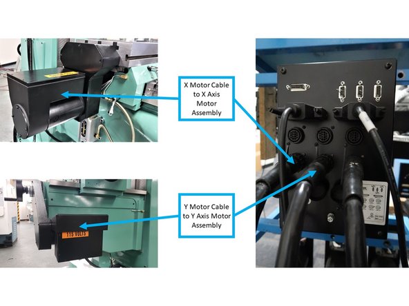 The Power Cord (P/N: 22608) must connect from the Pendant to the Electrical Box. Please see second image on the left for more information.