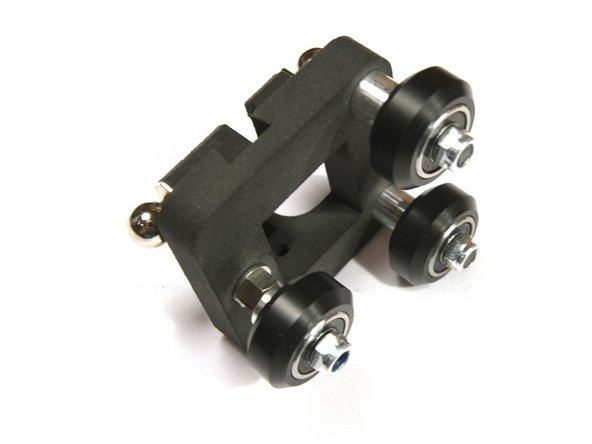 Add three wheels  and lock nuts from step 2.