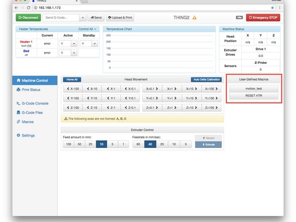 Download the  motion_test.gcode macro file.