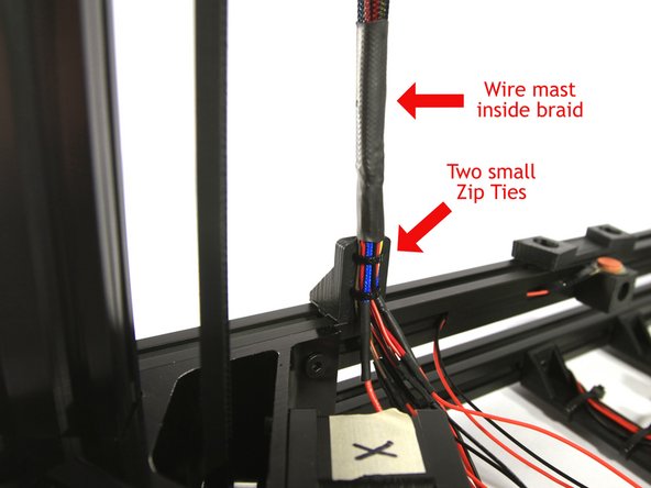 Slide the remaining piece of 1/2&quot; heat shrink onto the whip about 1/2 way up.