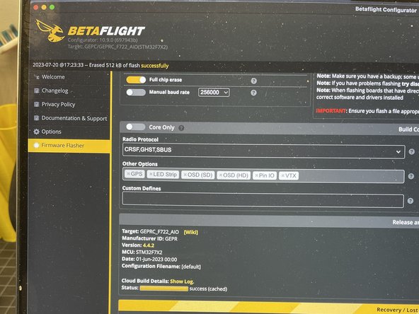 Load latest FW &amp; make sure FC gyro responds correctly