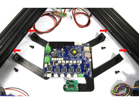 Mount the JohnSL to the bracket with an M3 Washer and M3 x10 Socket Head Cap Screw at each of the two mounting positions as shown in the second photo.