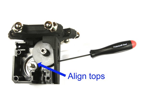 Install the large acetal gear as shown and described in the E3D guide.
