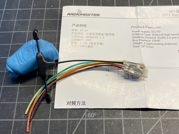 Solder wires to RX board &amp; add heat shrink (pic #3)