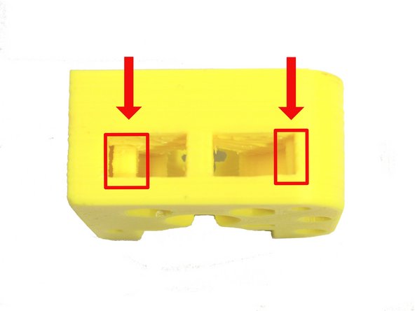 Remove the screw hole supports highlighted in red.