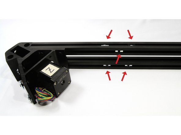 The Z assembly gets five T-nuts.