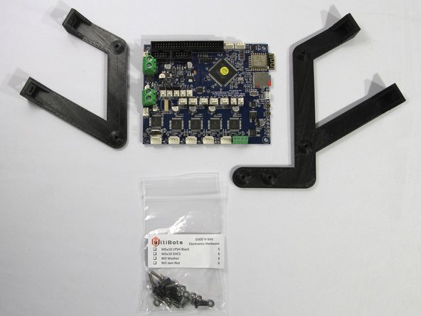 Locate the printed Duet Wifi Mounts in box B and the Electronics Hardware bag.