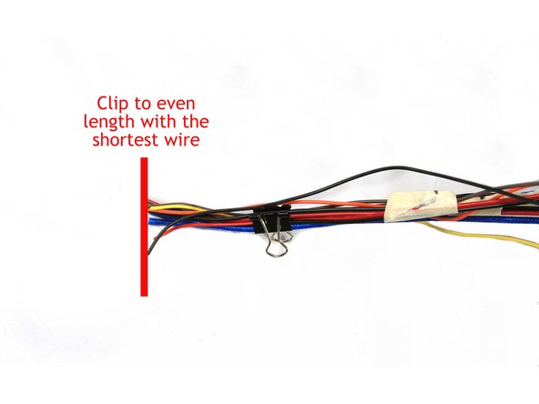 The wiring harness - aka whip - coming from the effector should have four pairs of wires and one set of four wires (from the extruder stepper motor).