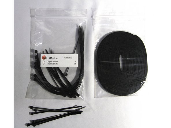 Locate the belt and six small Zip Ties from the Cable Ties bag.