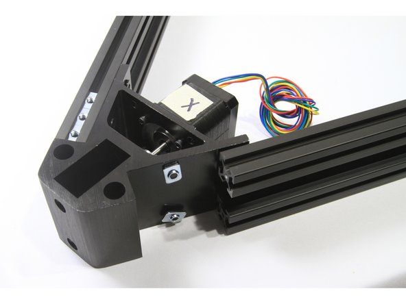 Lay out the three base assemblies on a flat surface. Place the X assembly on your left, the Y assembly on your right and the Z assembly opposite you as shown in the first photo.