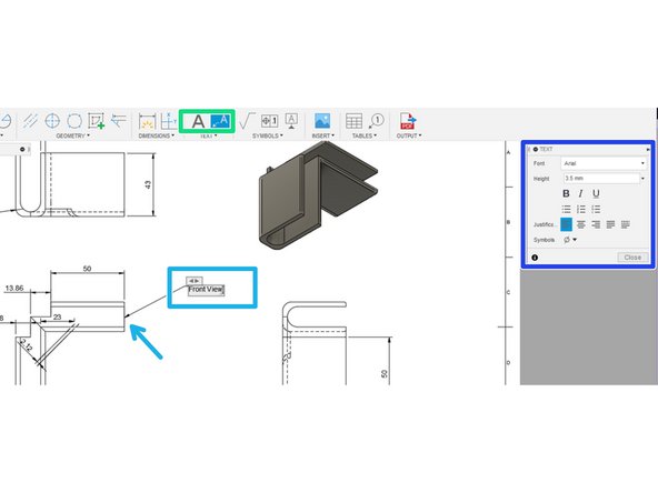 Click on the smart dimension button on the toolbar to create dimensions