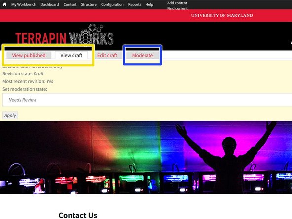 If, after clicking save, you see both a &quot;View Published&quot; and a &quot;View Draft&quot; section, you will need to publish the draft for it to go live on the site.